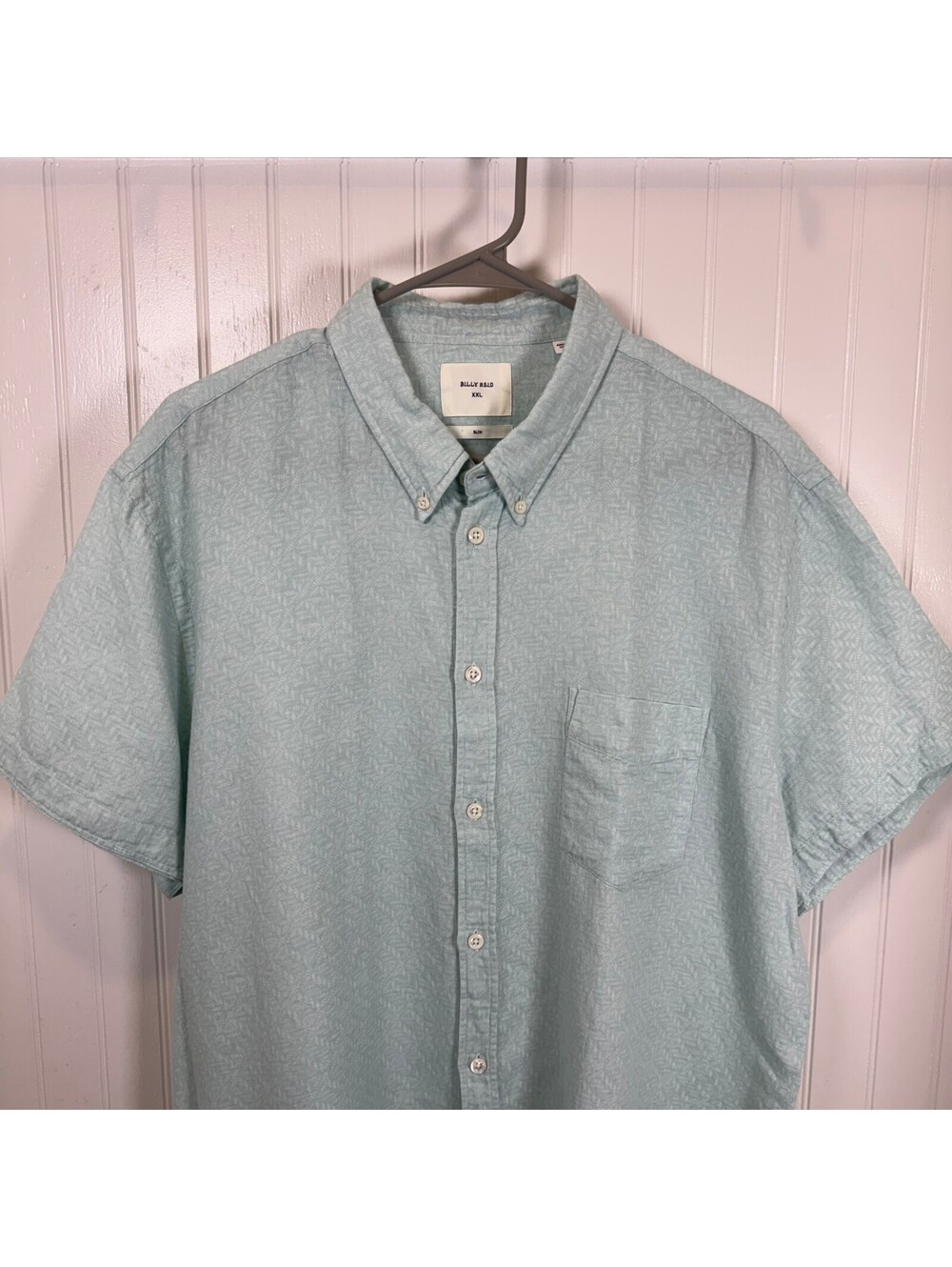Billy Reid Made in Italy Men's Short Sleeve Button Down Shirt Size XXL Cotton
